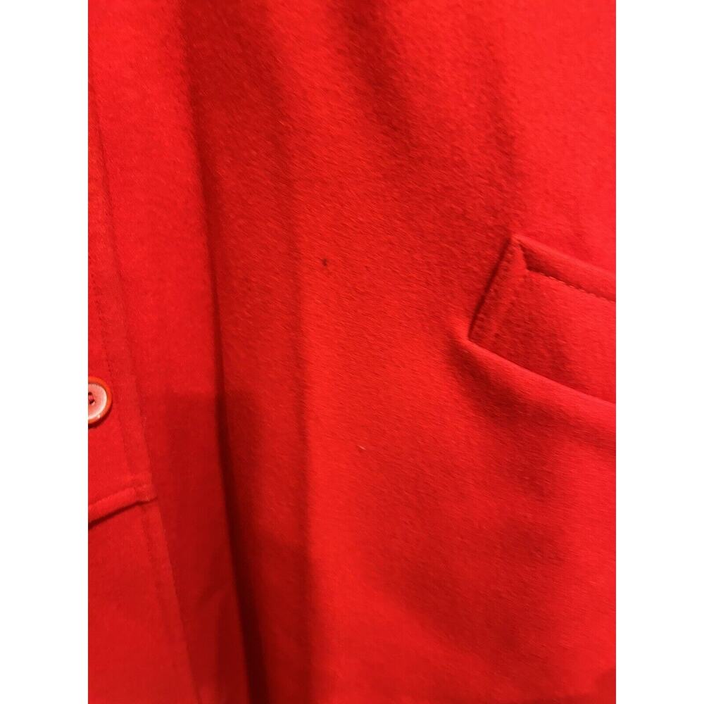 Pendleton Vintage 50s 60s Red 100% Virgin Wool Cape Jacket One Size - Picture 11 of 12